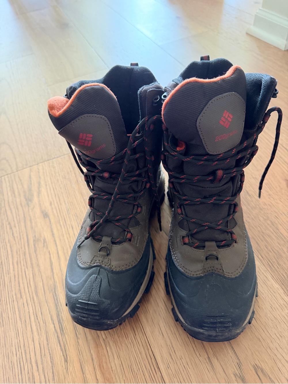 Columbia Gray and Orange Waterproof Hiking Boots